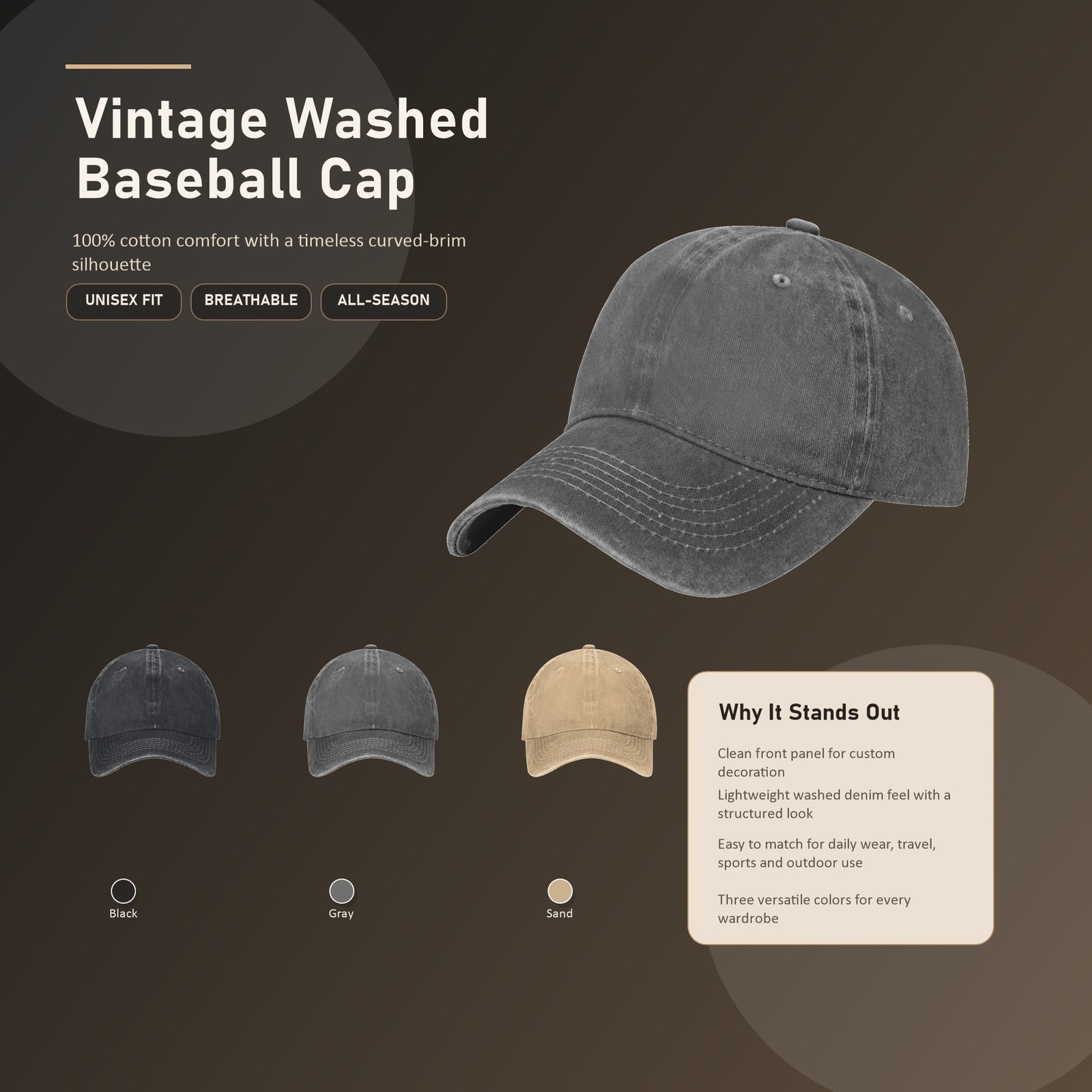 Rooster Side Profile Baseball Cap Multicolor Dad Hat Adjustable Cap