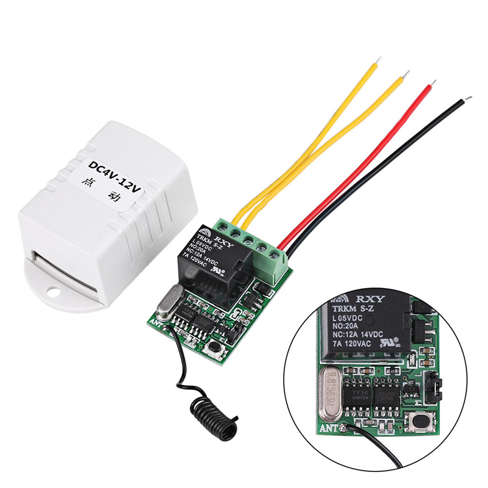 For Computer Wireless Relay Remote Control One Key Switch Receiver Transmitter