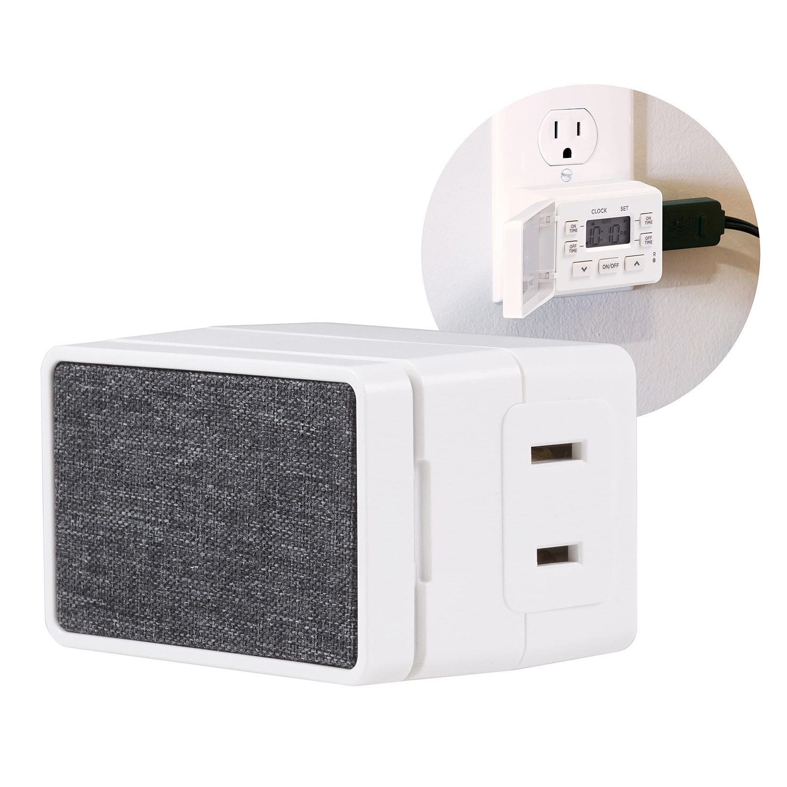 UltraPro 24hr Digital Bar Outlet Timer, 1-Polarized Timer Outlet, 2 Programmable