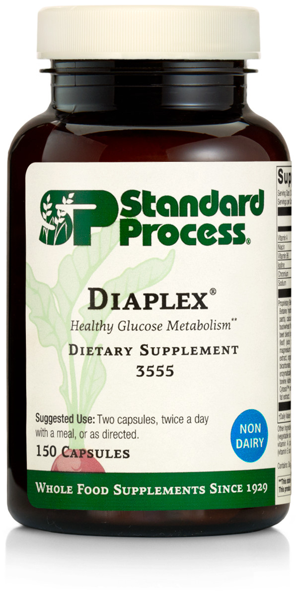 Standard Process Diaplex Whole Food Bowel, Pancreas, Metabolism, 150 Capsules