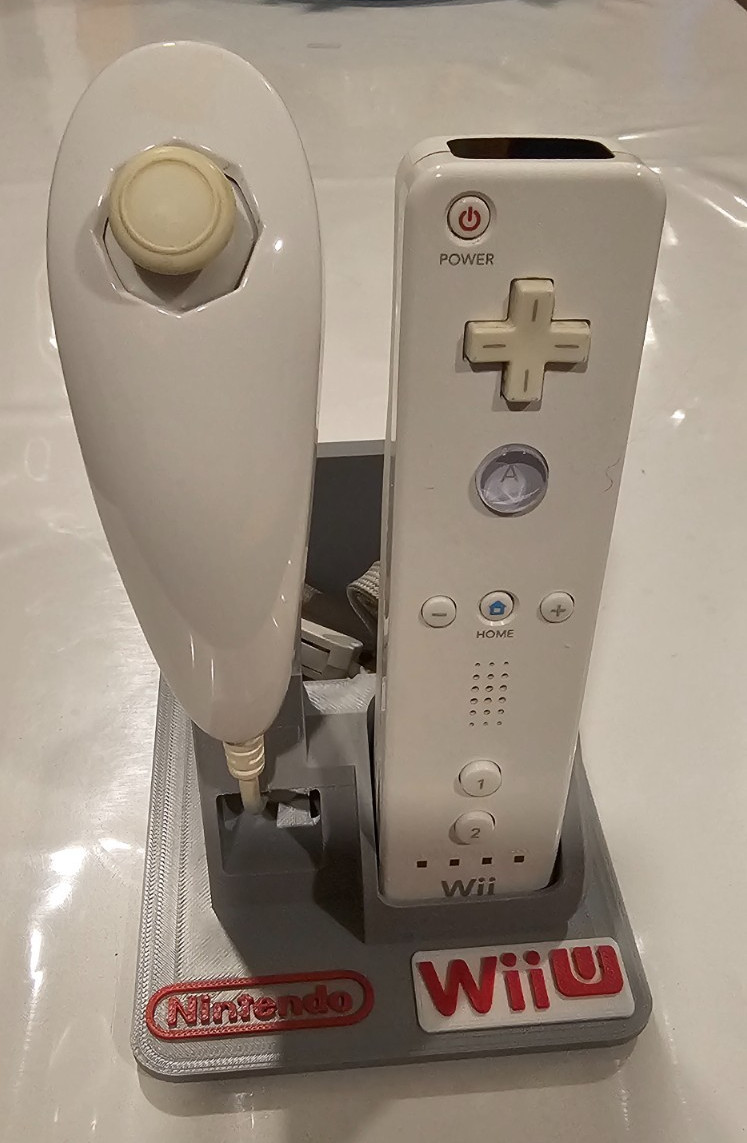 3D Printed Nintendo Wii U Wiimote & Nunchuck Controller Display Stand B2