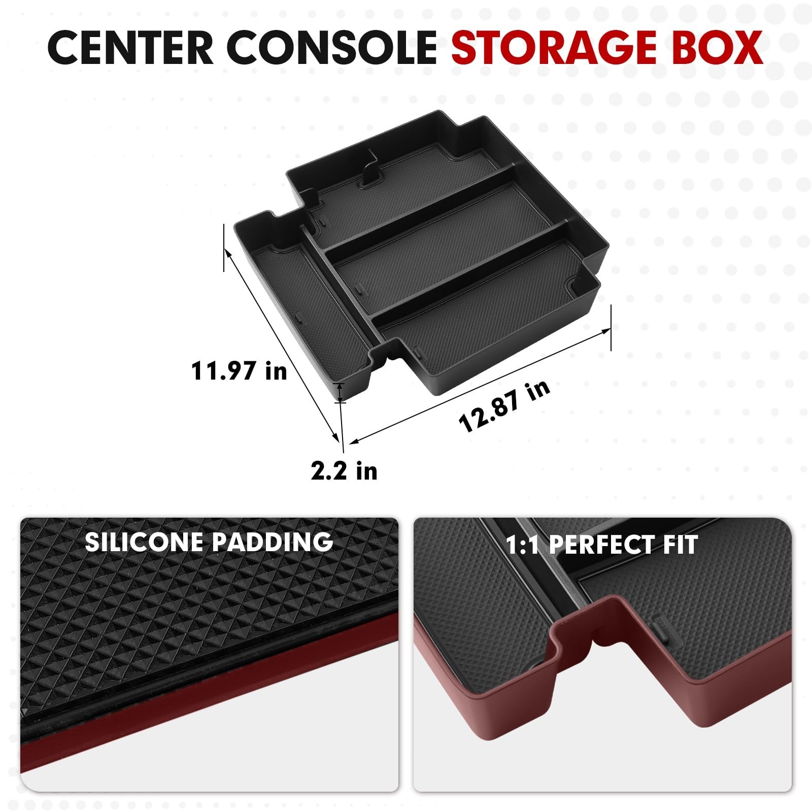Autorder Center Console Organizer for 2021-2026 Chevy Chevrolet Tahoe/Suburba...