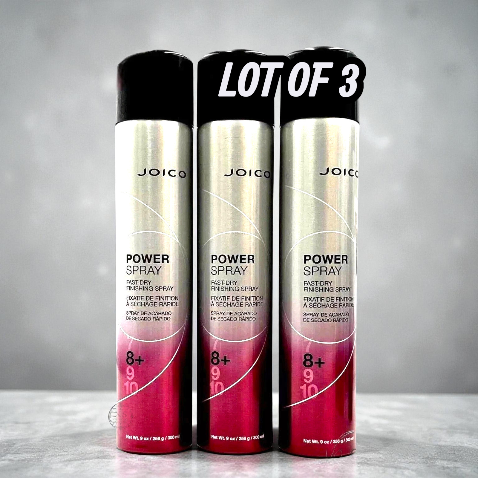Joico Power Spray #8+ Fast Dry Finishing Spray 9 oz LOT OF 3