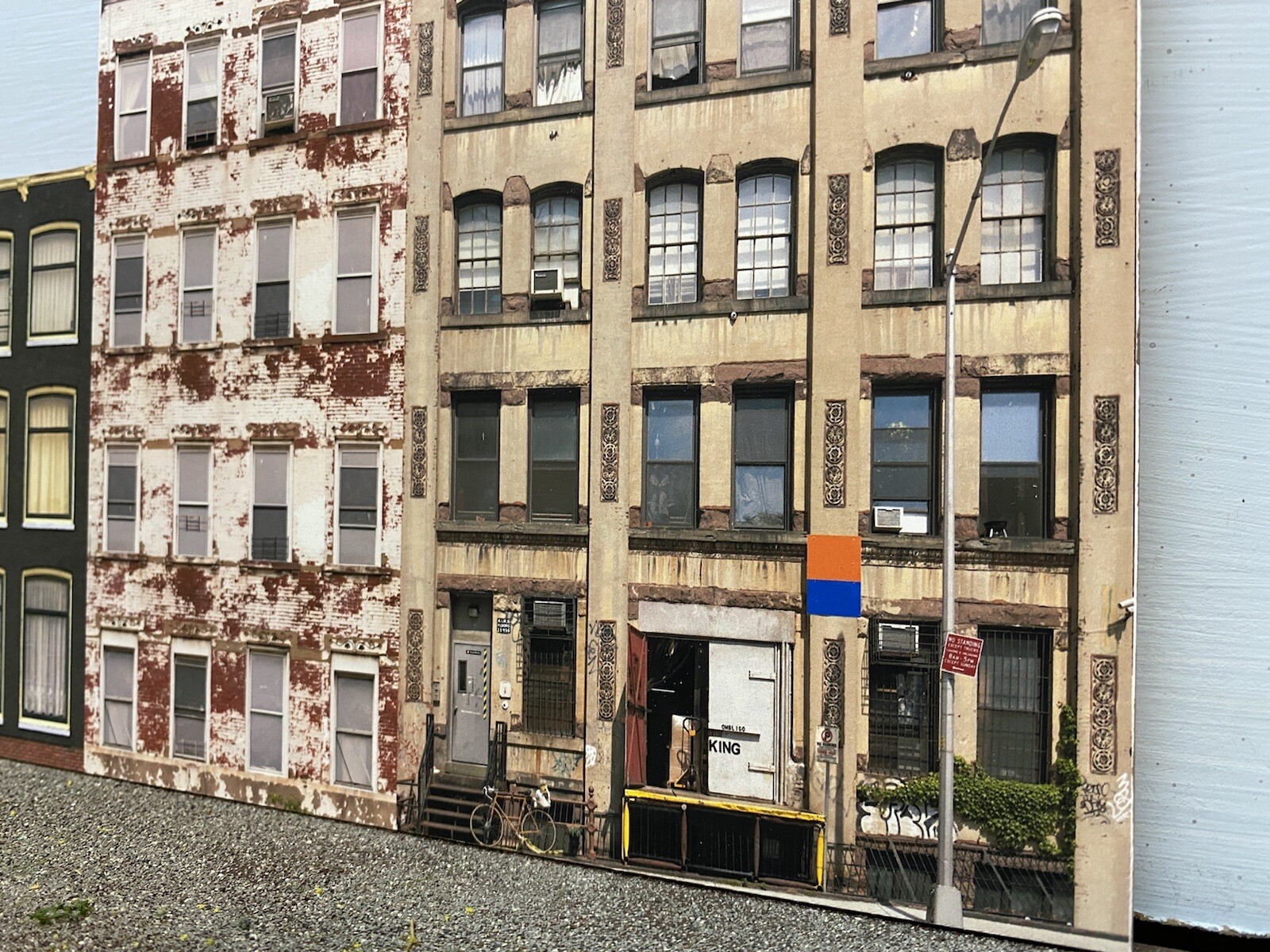 HO Scale Apartment #4 Combo Building Flat / Front 3D Background