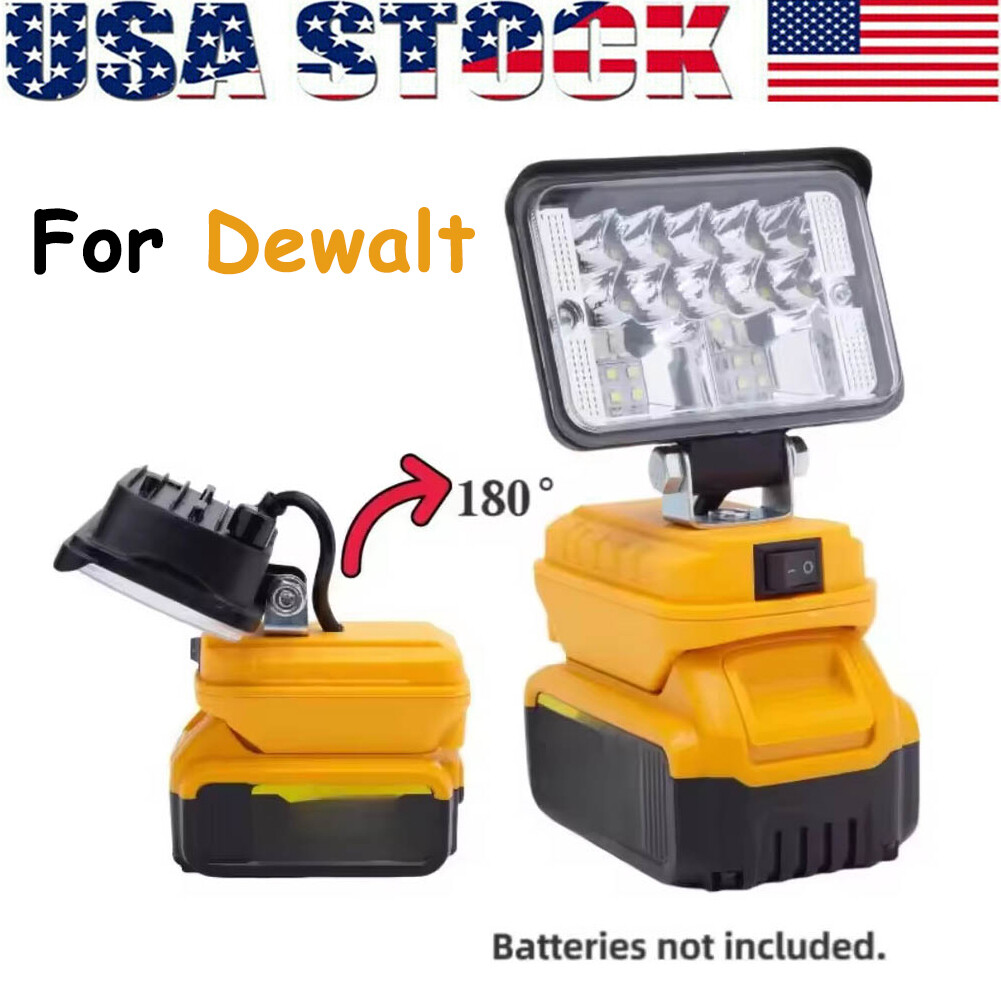 LED Work Light For Dewalt 20V MAX Portable Outdoor Flood Light Torch Flashlight
