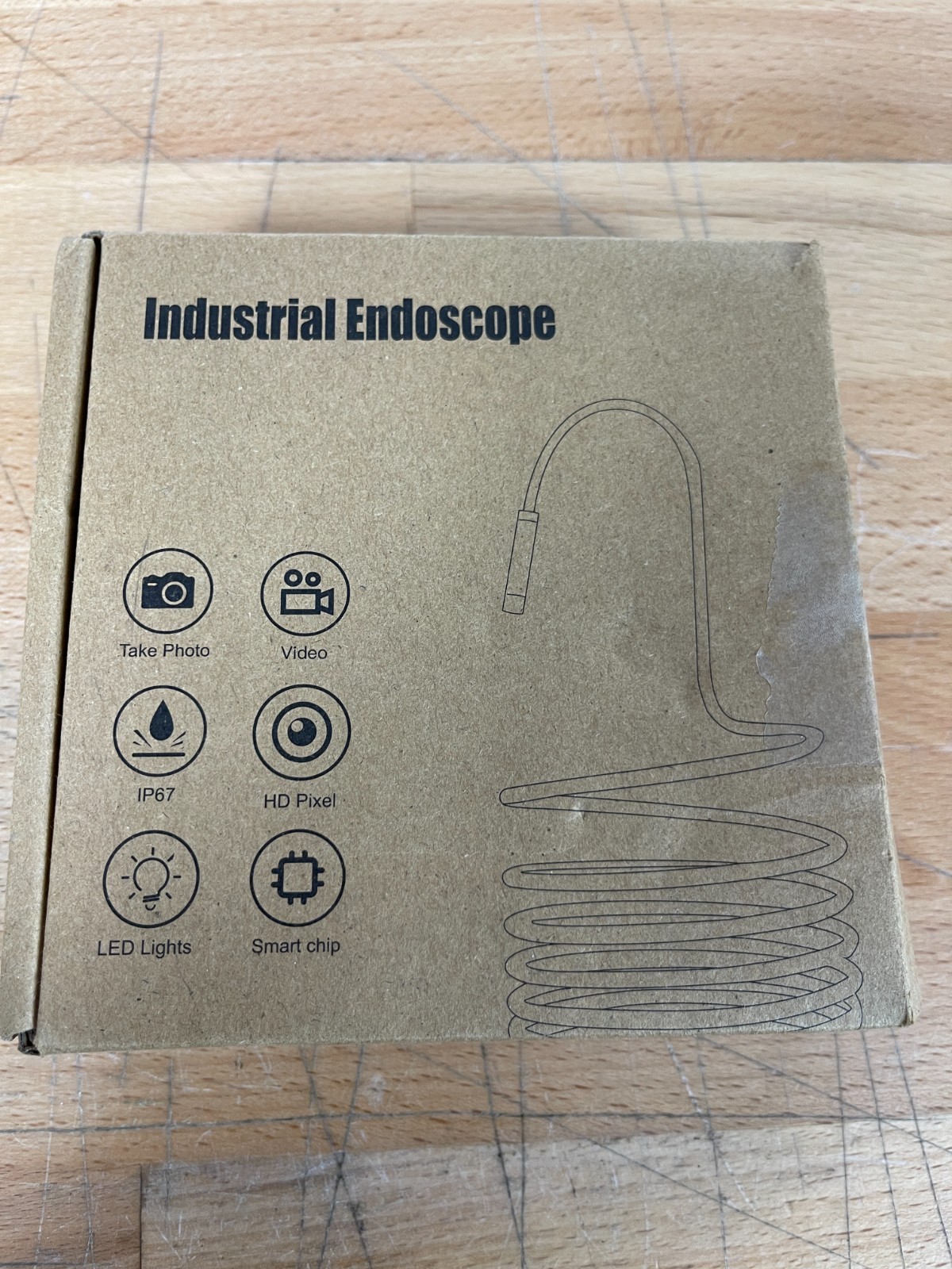 Industrial Dual-Lens Endoscope Borescope Camera w/ LED, USB-C & iPhone – 5M Cabl