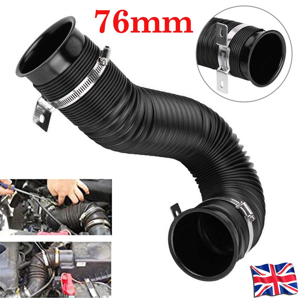 76mm Ram Cold Air Intake Pipe Tube Hose Duct Flexible Induction Turbo Inlet Set