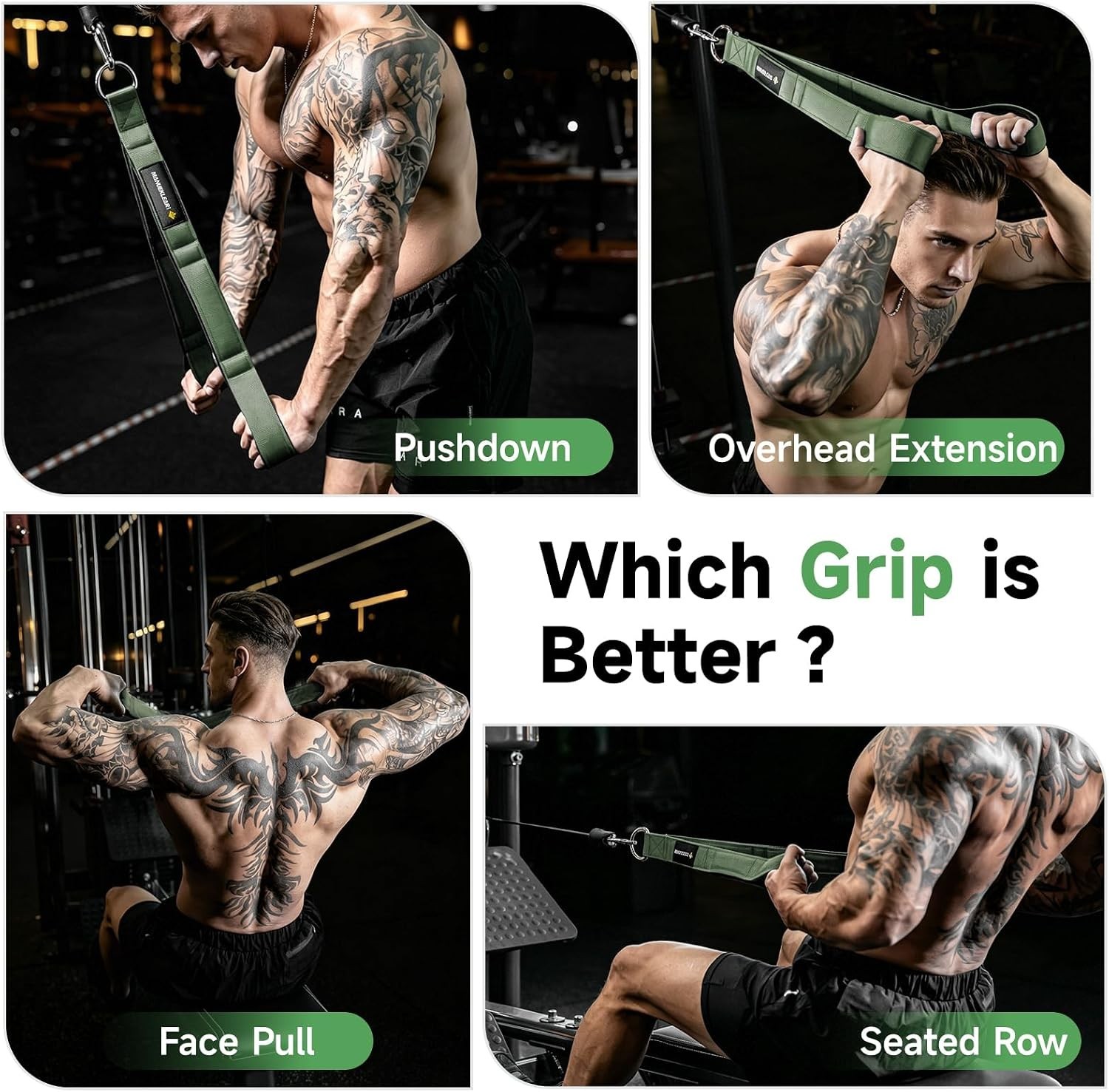 Customizable Tricep Pull Rope with Neoprene Handles for Safe, Effective Training