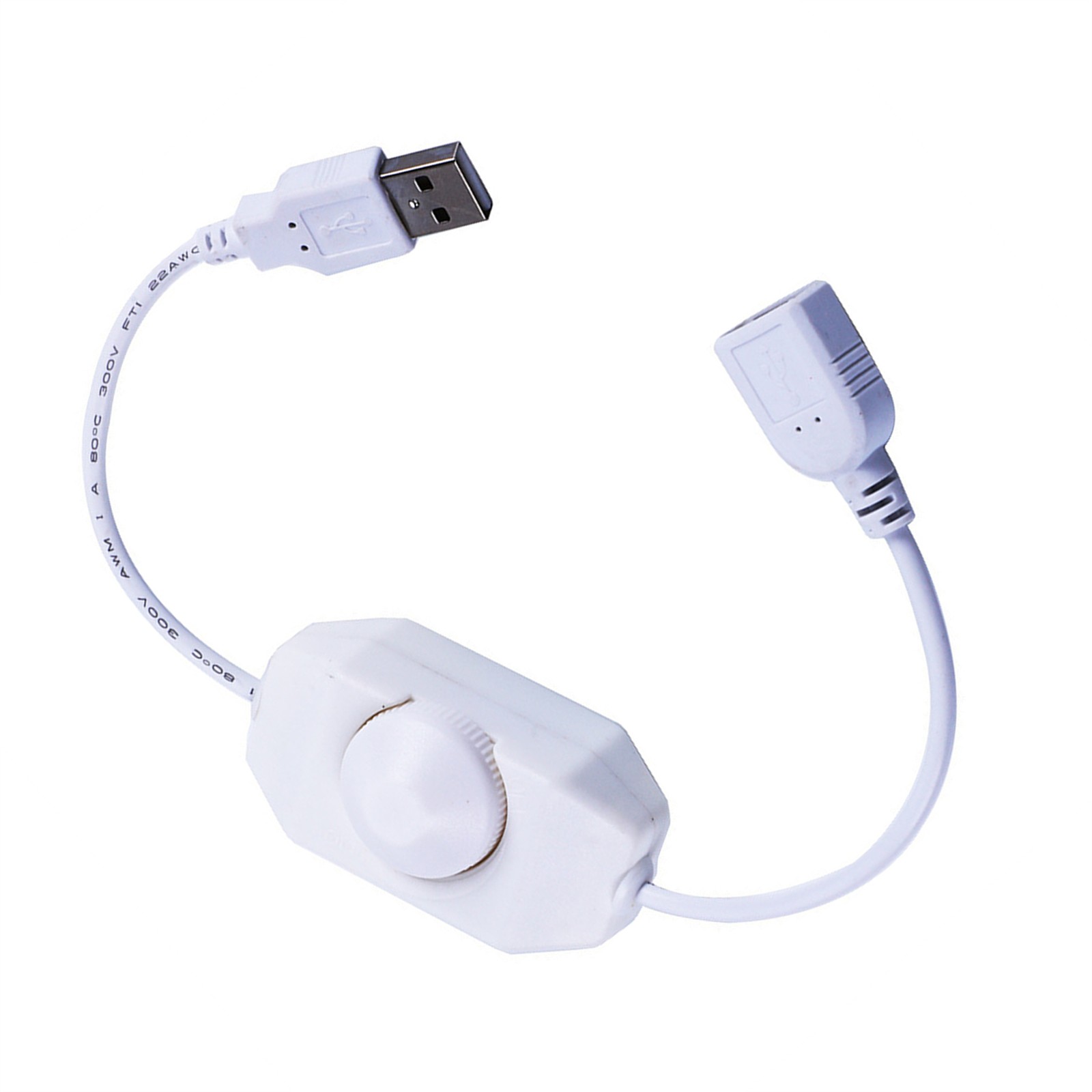 White 5V LED Knob Dimmer Rotary Brightness Controller For LED Strips Lights