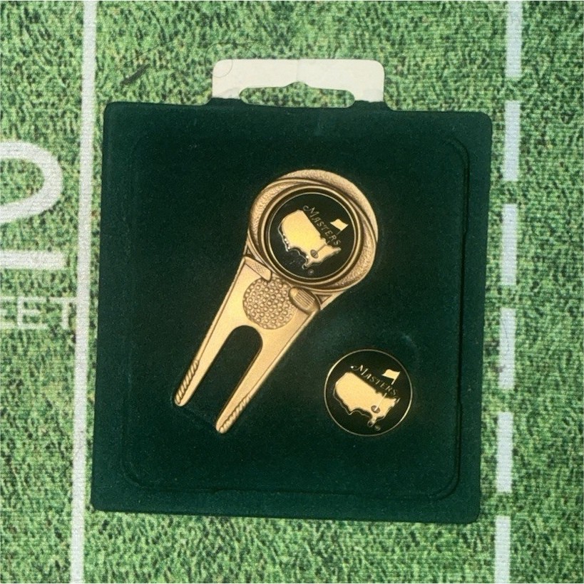 Masters Divot Tool Ball Marker Set - Augusta National Style Vintage Era w/ Case