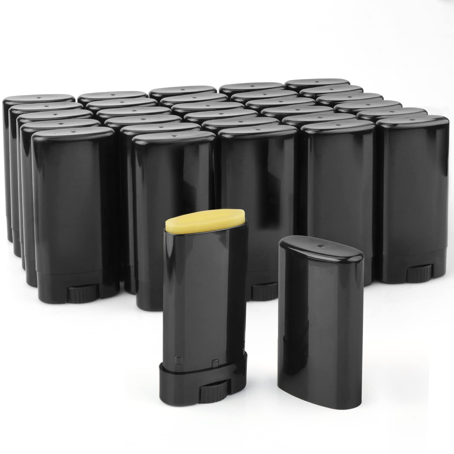 Furnido 15ml Travel Deodorant Containers,Top-Fill,Empty Plastic Oval Lip...