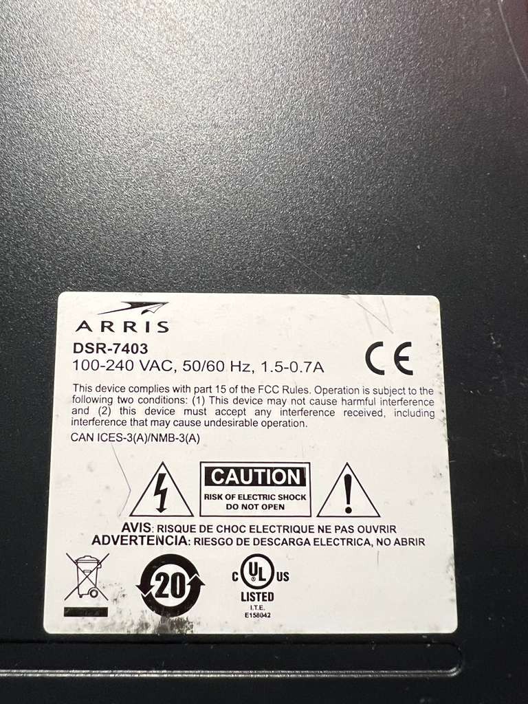 ARRIS DSR-7403 COMMERCIAL INTEGRATED SATELLITE RECEIVER/TRANSCODER