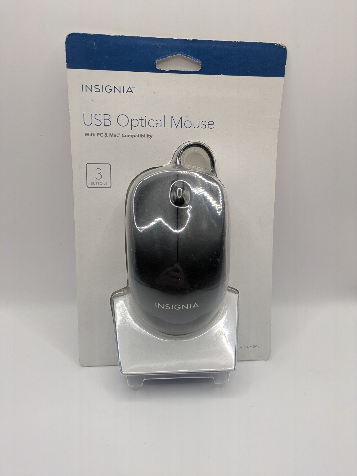 Insignia Wired Optical Mouse USB Scroll Wheel 3 Buttons NS-PNM5013 Black! NEW!