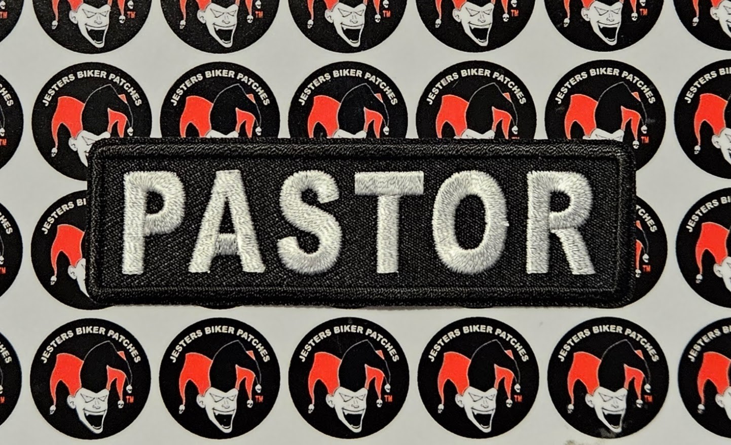 Pastor Biker Embroidered Patch CH032