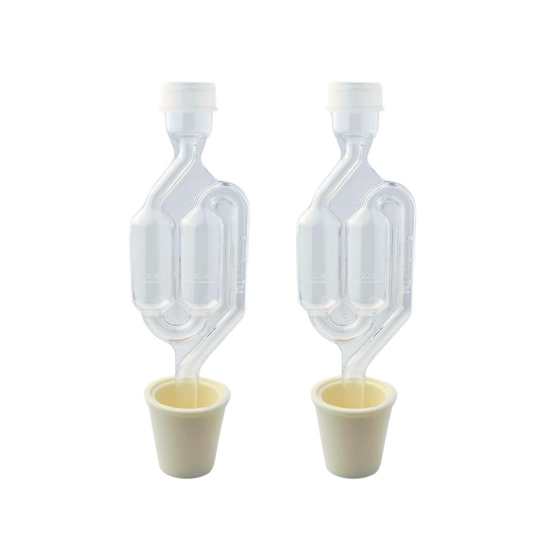 2 Pack Automatic Clear Airlock Bubbler Bottle Opener for Fermentation