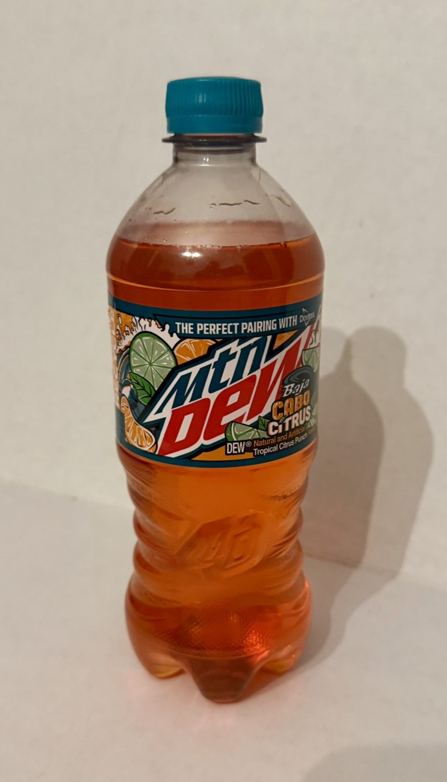 New Mountain Dew Baja Cabo Citrus 20 oz bottle tropical limited edition