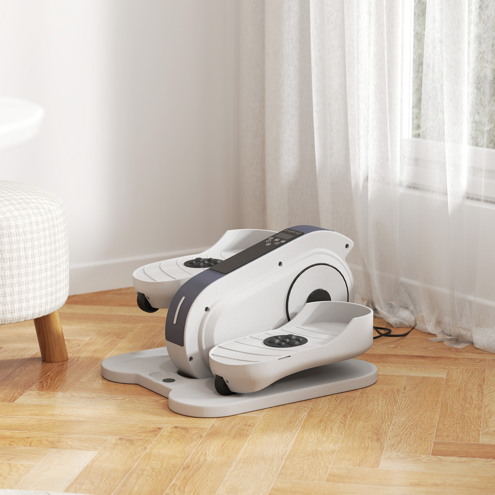Soozier Under Desk Elliptical Machine with Remote Control, 10 Speeds