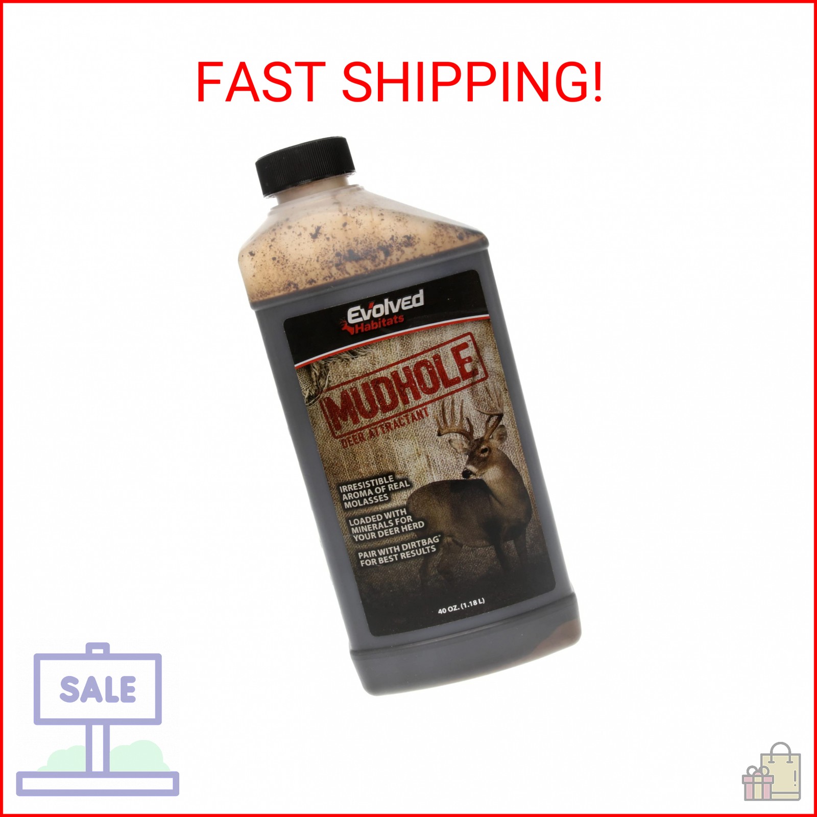 Evolved Habitats Mudhole Molasses Enriched Liquid Deer Mineral Attractant - Powe