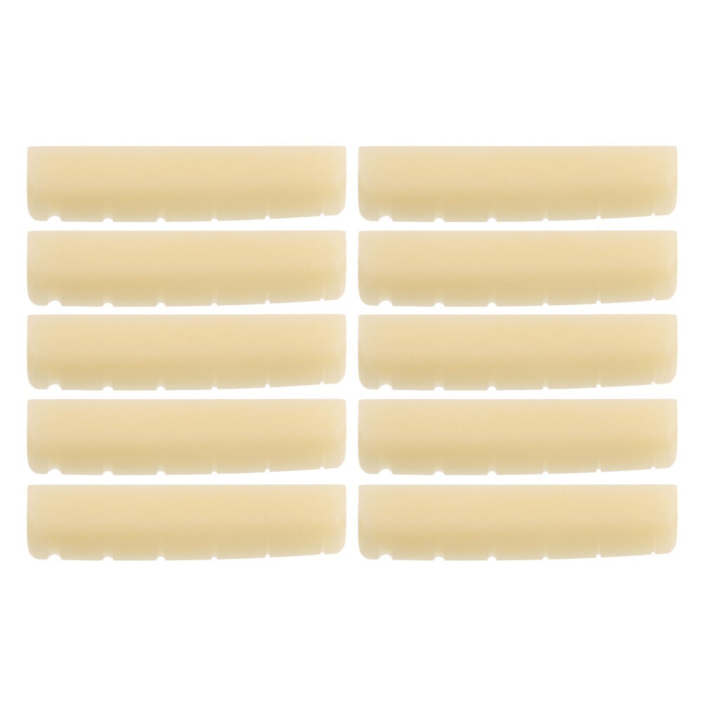 10pcs Unbleached Slotted Bone Nut for YAMAHA FG Acoustic Guitar 43x5x9mm