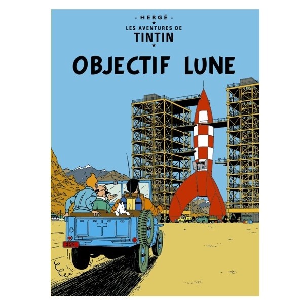 Tintin Album Postcard: Moon Lens 30084 (10x15cm)