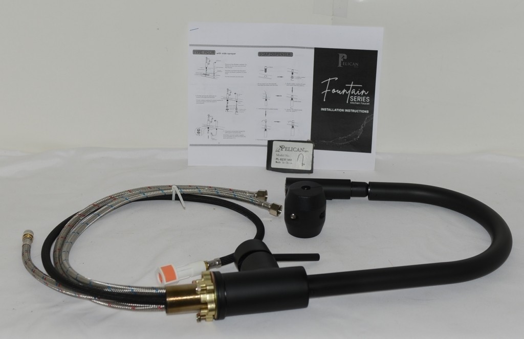 Pelican PL8231MB Single Hole Pull Down Kitchen Faucet Matte Black