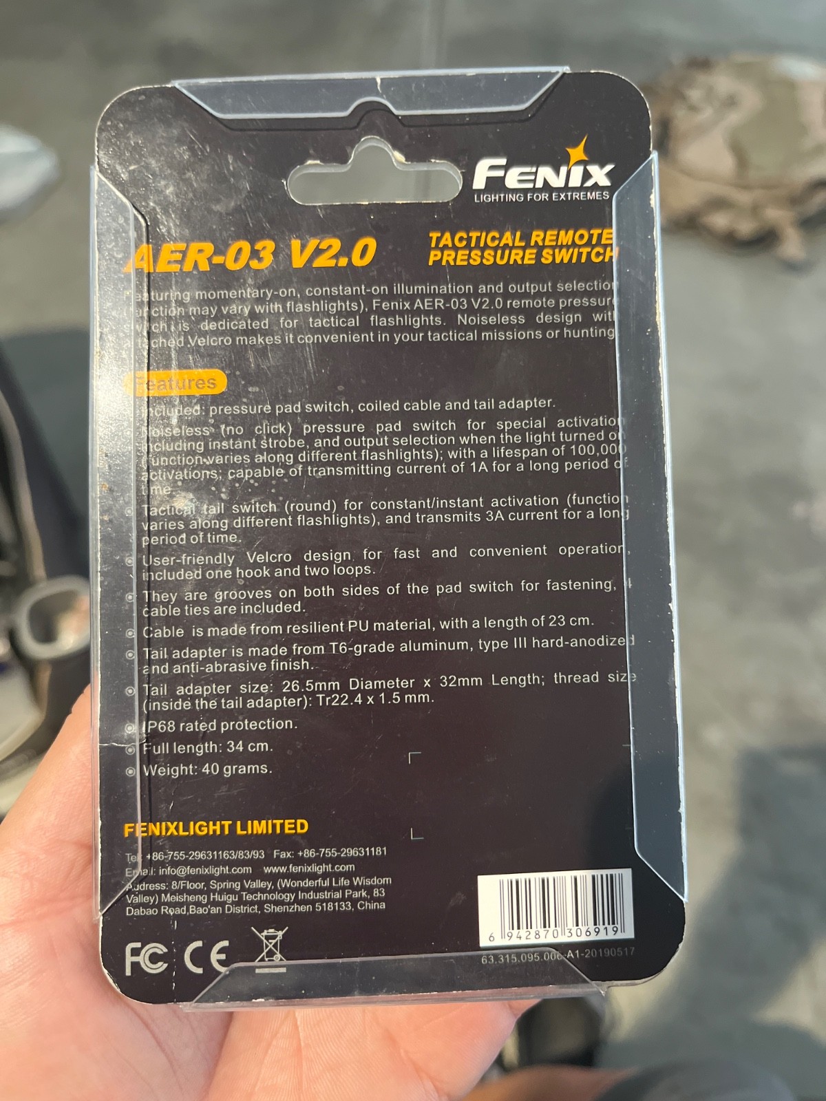 fenix tactical remote pressure switch