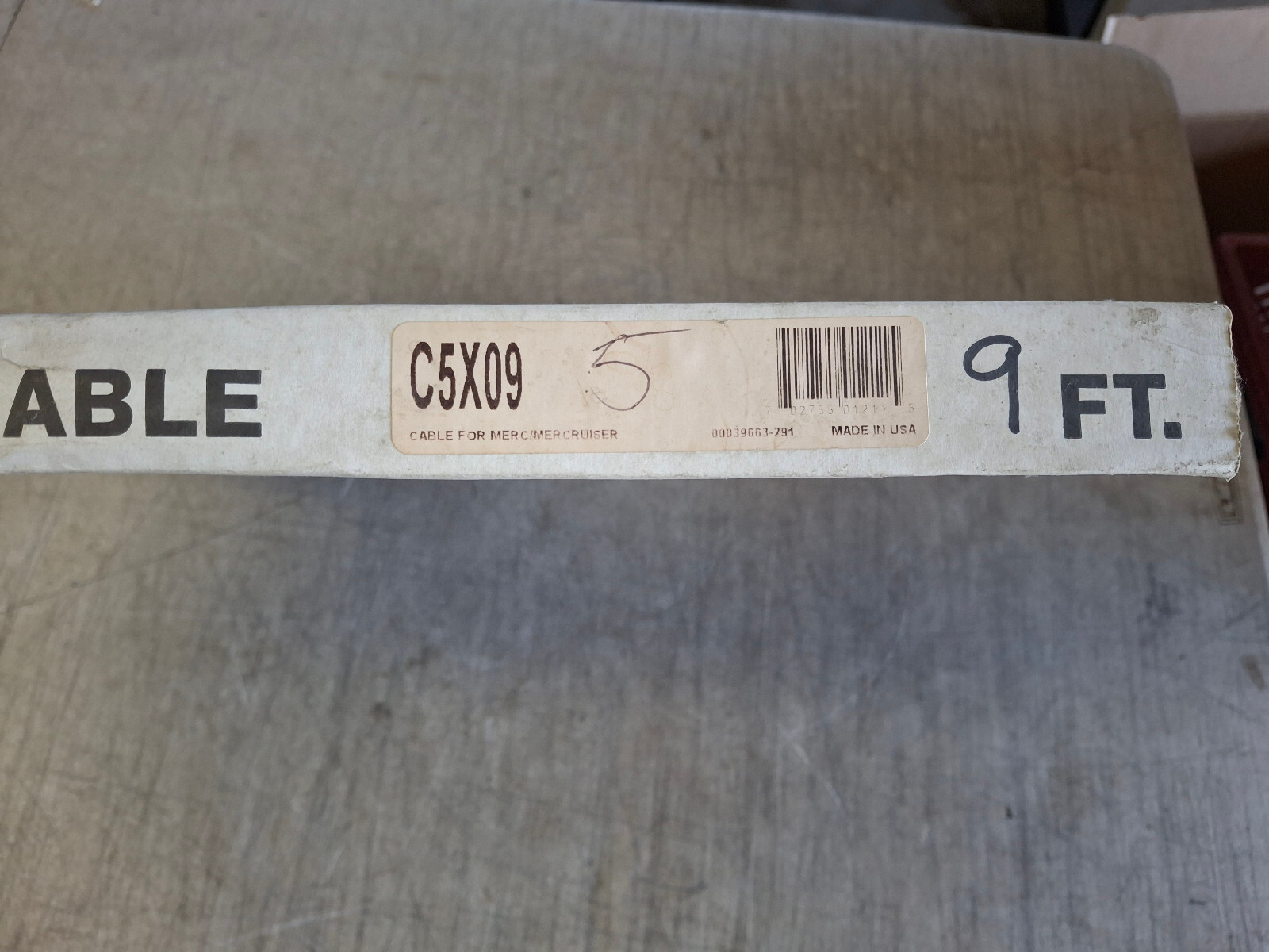 Uflex C5X09 C5 Engine Control Cables for Mercury & Mercruiser, 9'