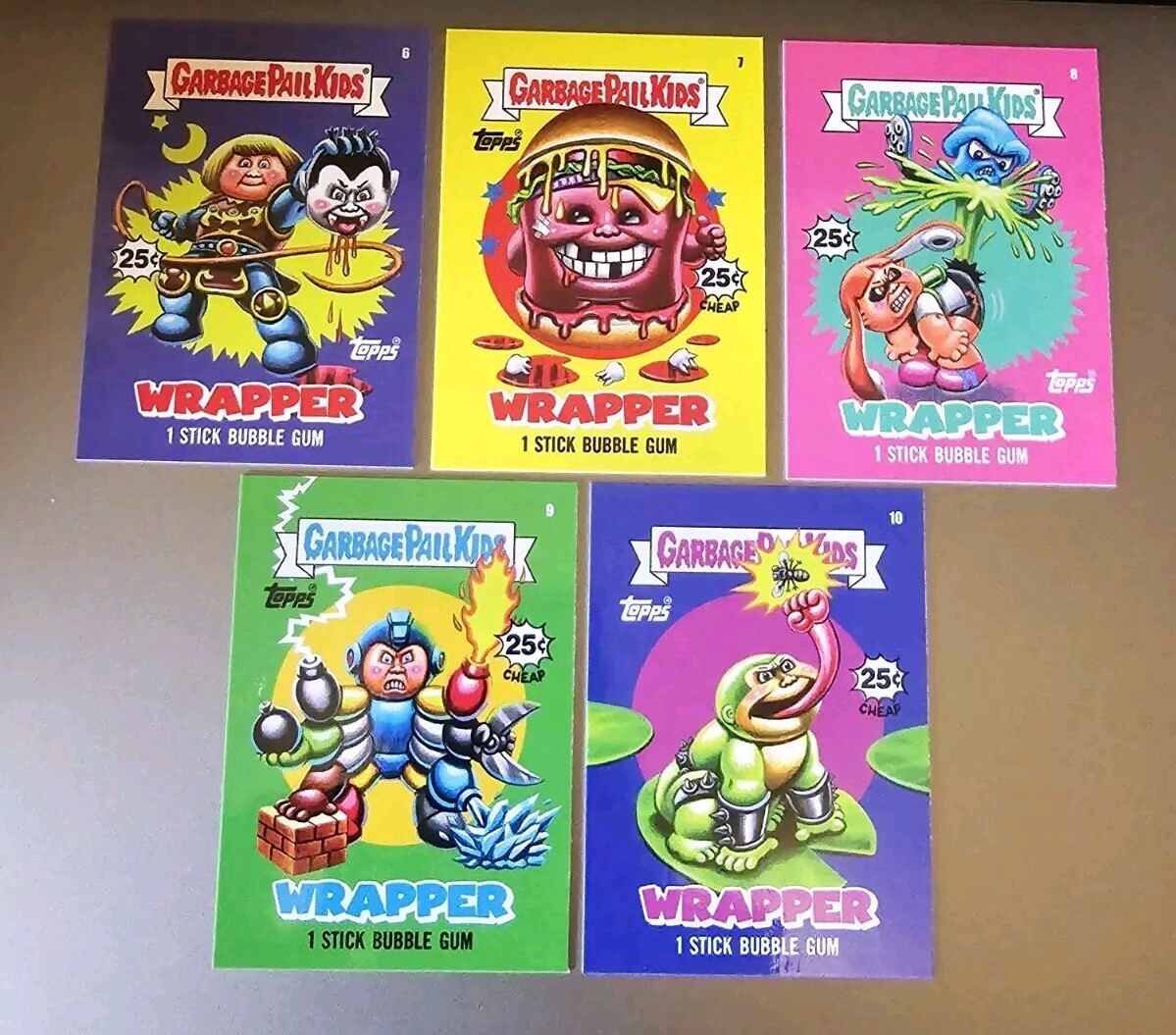 2024 Garbage Pail Kids: Game Over 5-Card WRAPPER Level 2 Exclusive Insert Set