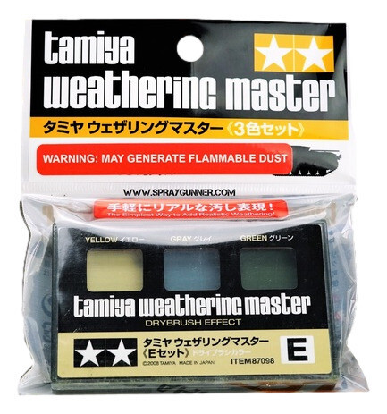 Tamiya Weathering Master: Set E (Yellow/Gray/Green)
