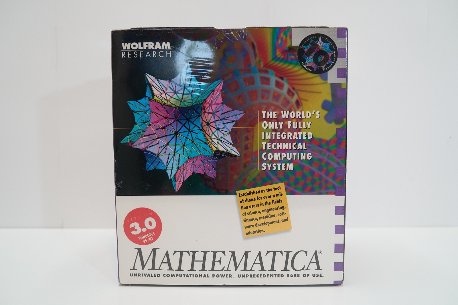 Mathematica 3.0.1 Professional Windows 95/NT Factory Sealed 10th Anniversary