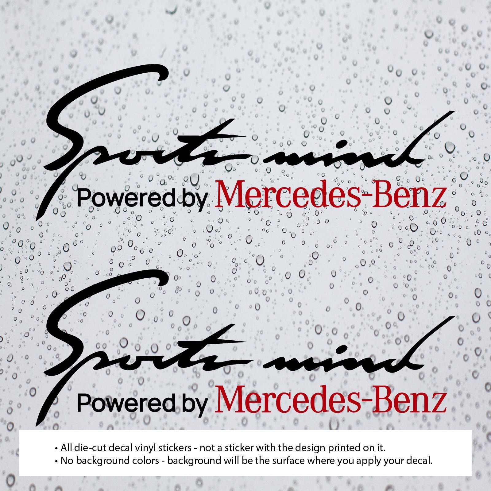 2x SPORTS MIND Decal Vinyl Stickers (10" x 3.75") for Mercedes-AMG Sport Cars
