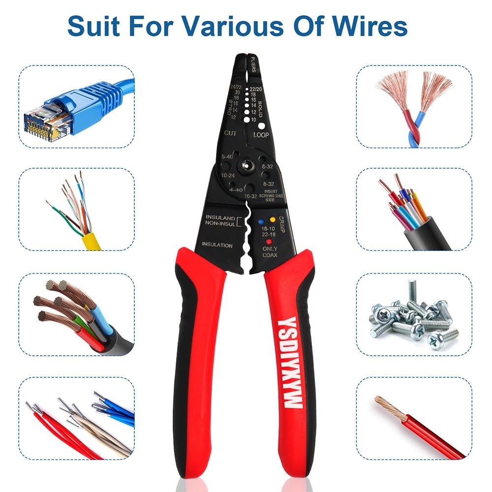 Wire Stripper, 3rd Generation Wire CrimpingTool, 8IN Professional Wire Strippers