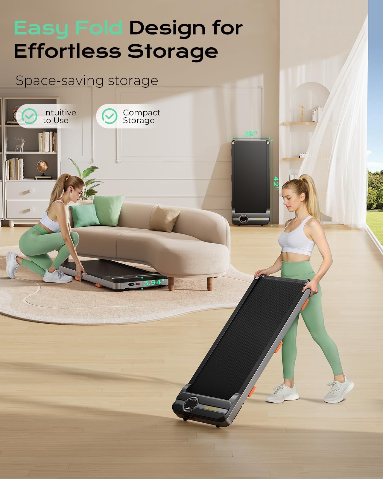 Caminadoras Eléctrica Para Hacer Ejercicio Capacidad De 265 Libras Portátil Casa