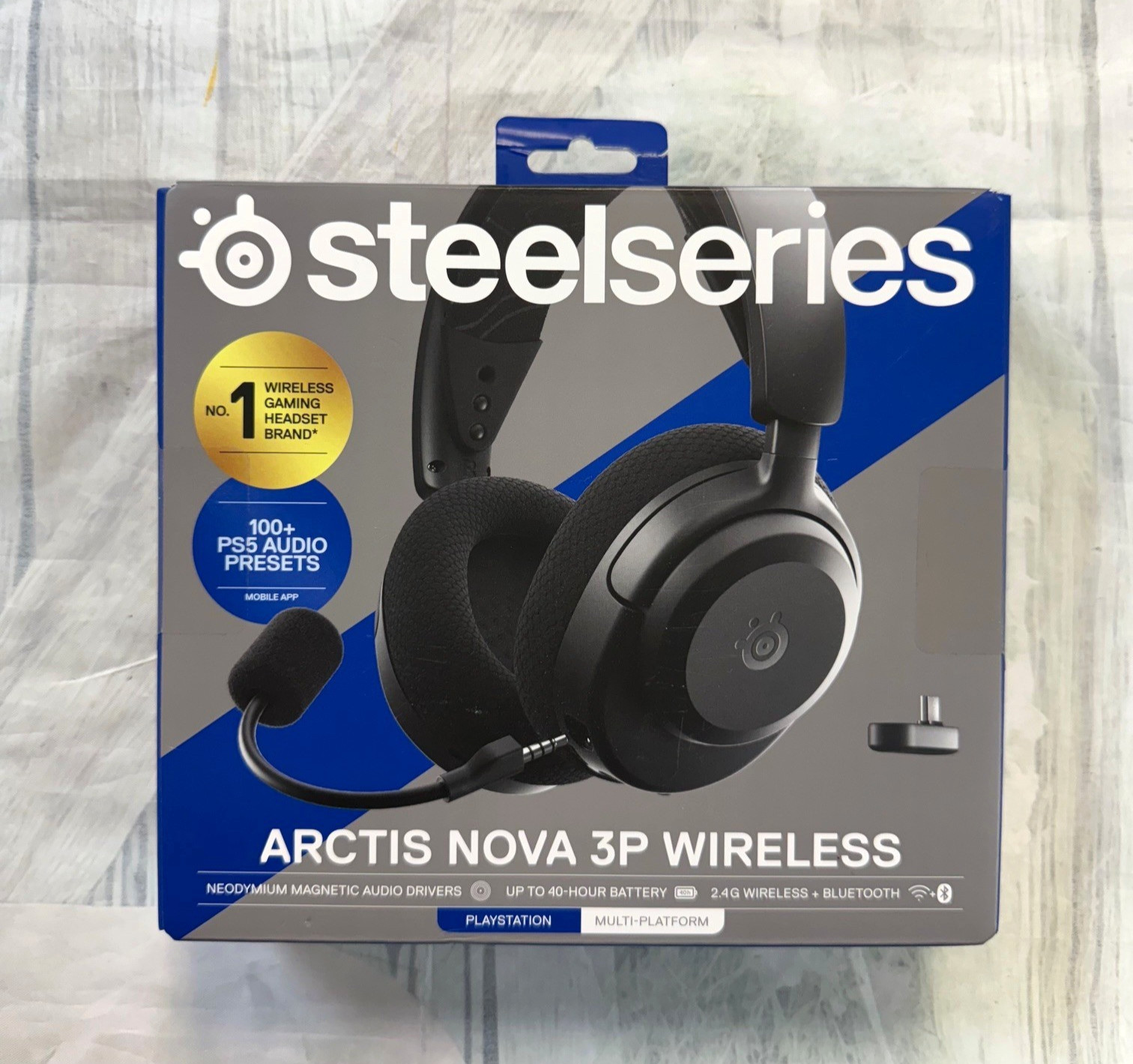 SteelSeries Arctis Nova 3P Wireless Multi-Platform Gaming Headset, Black