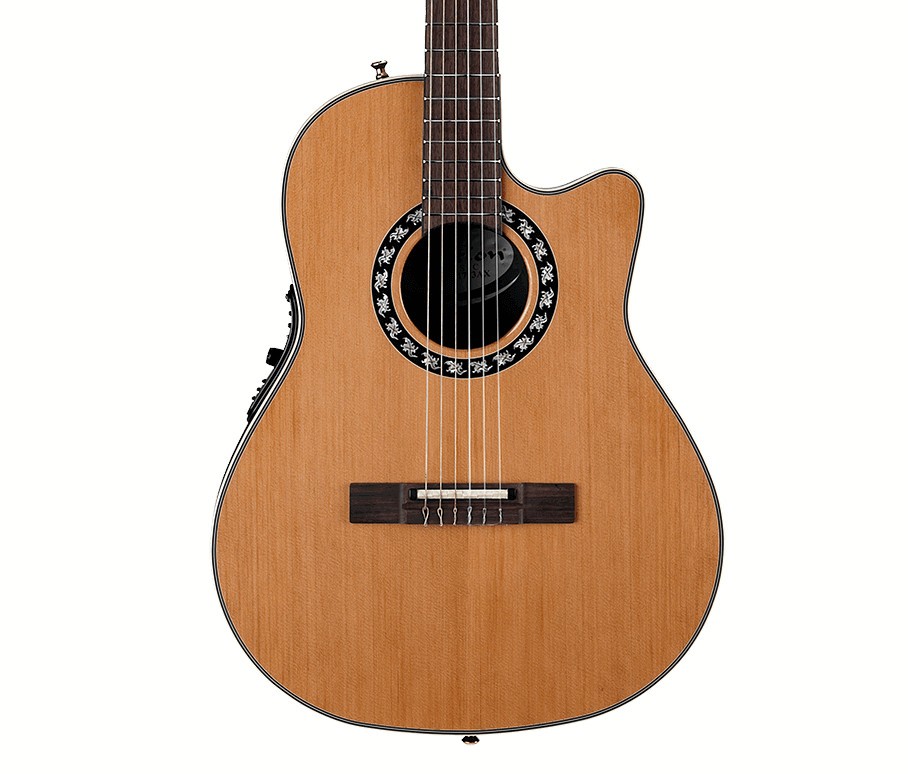 Ovation 1773AX Pro Series Legend A/E Classical Guitar, Solid Cedar Top