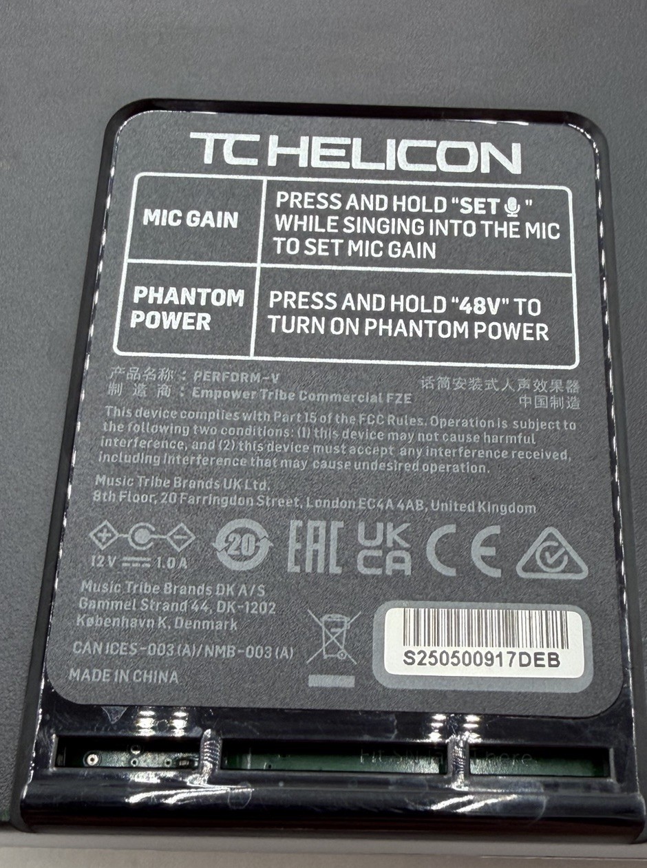 TC Helicon Perform-V Vocal Effects Processor (No Cables) Parts Only