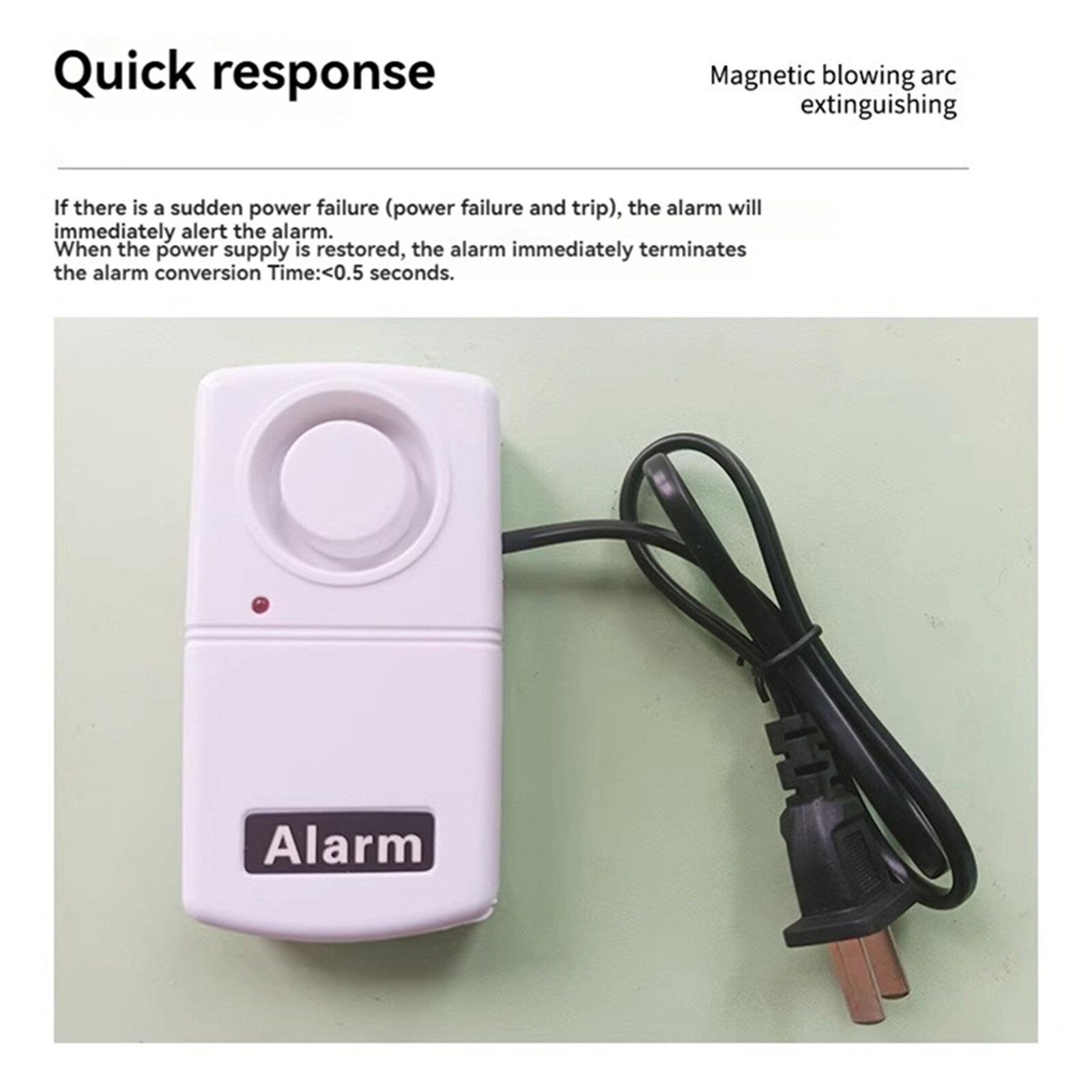Automatic Circuit Reminder Cold Storage Aquarium Power Failure Alarm 110db 220V