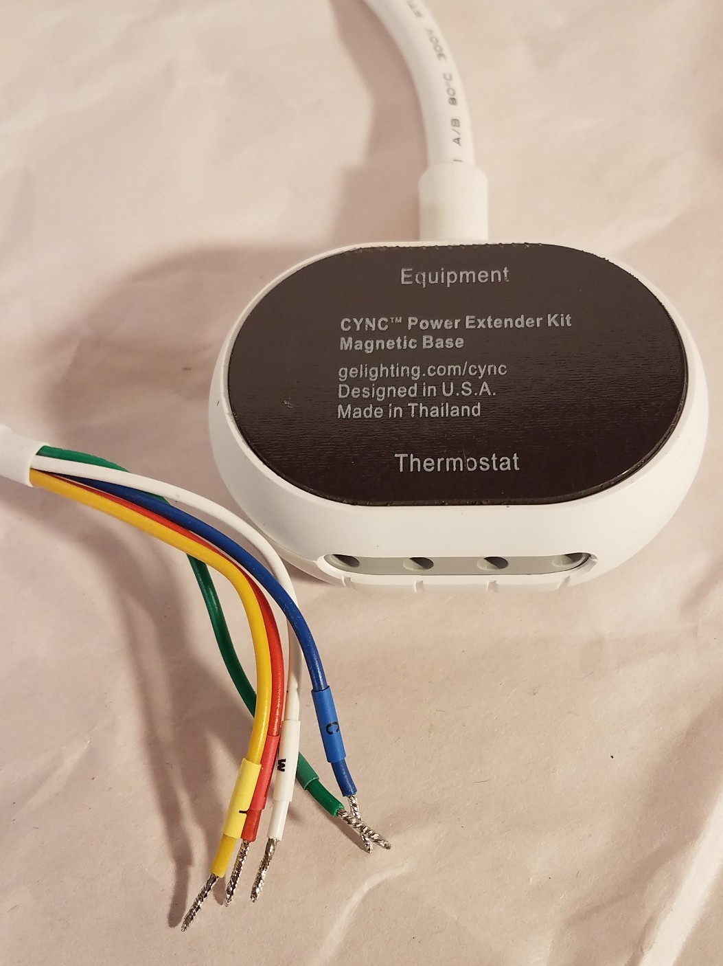 GE CYNC Power Extender Kit plus thermostat backing plate