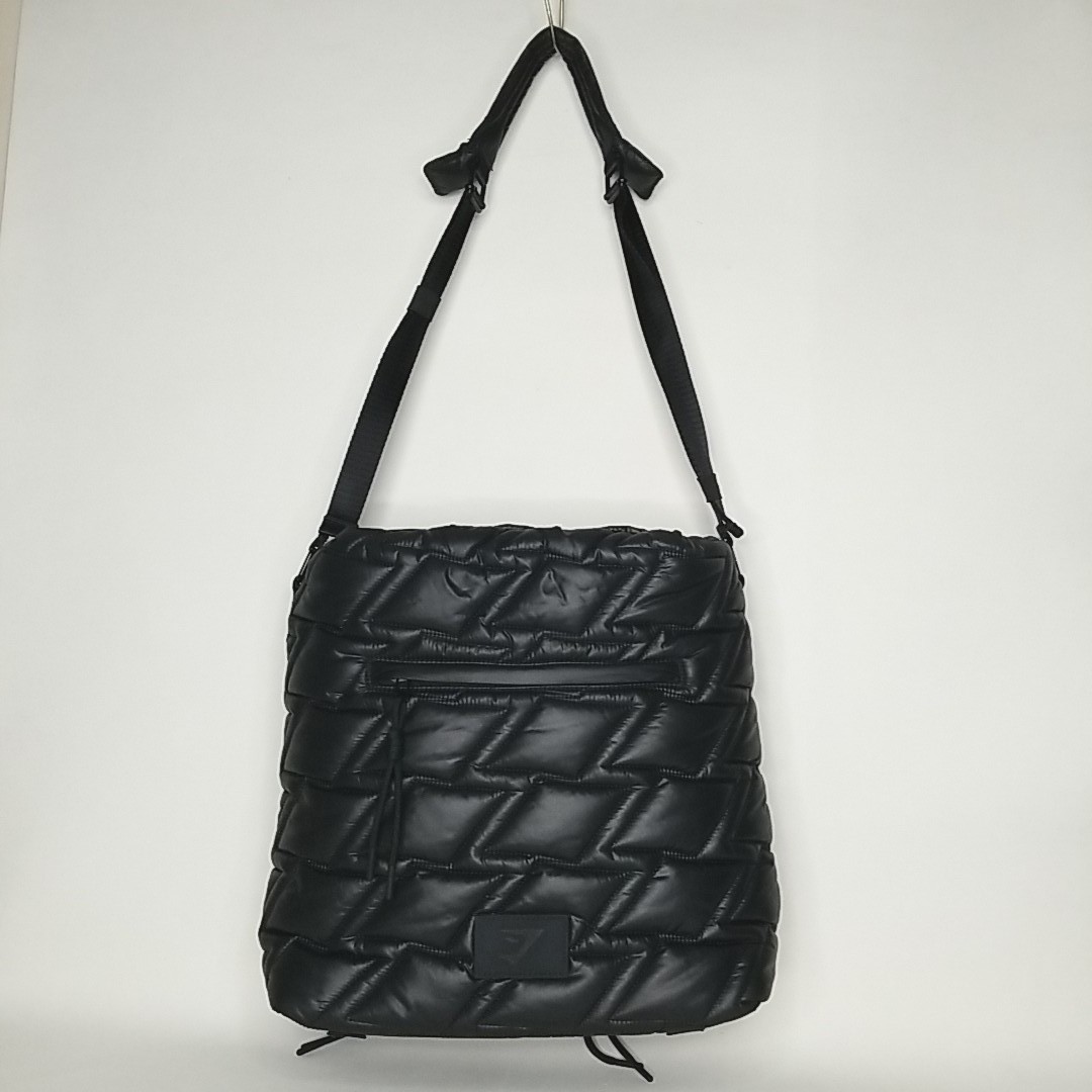 Gymshark Quilted Yoga Mat Carry 13" Tote Bag Black Drawstring 18L