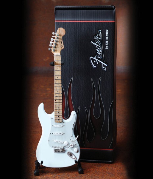 Fender Stratocaster Olympic White Guitar - Official Miniature Replica 000124404
