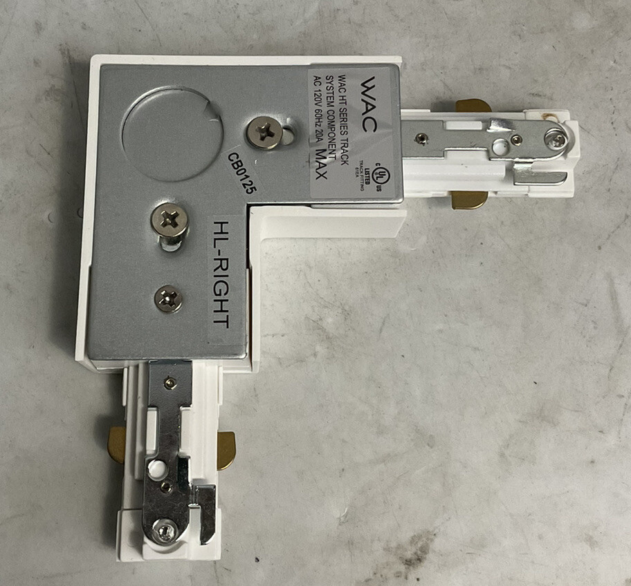 WAC lighting 120 white track connector ceiling light HL-RIGHT-WT