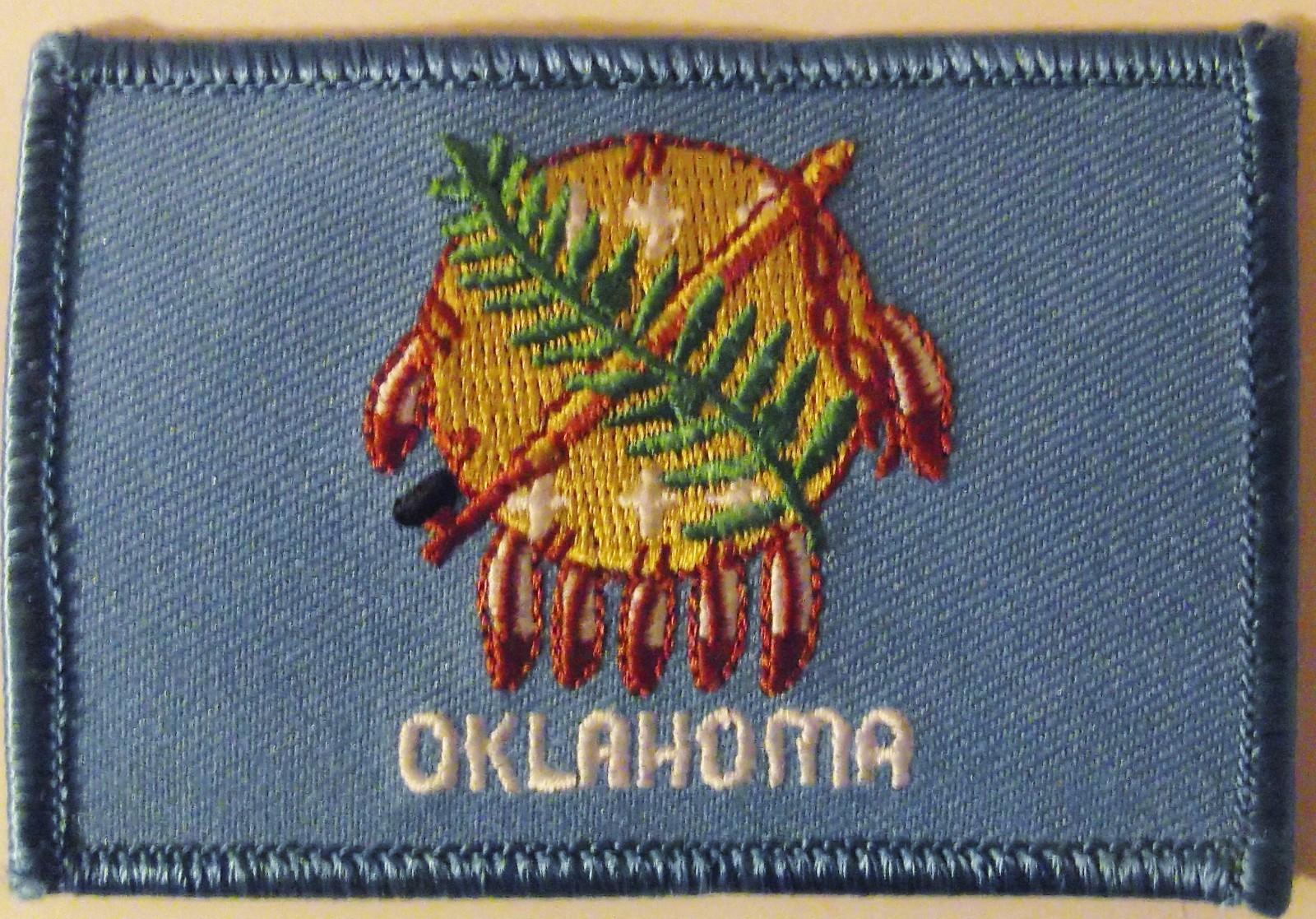 OKLAHOMA STATE FLAG PATCH - NEW EMBROIDERED VEST PATCH