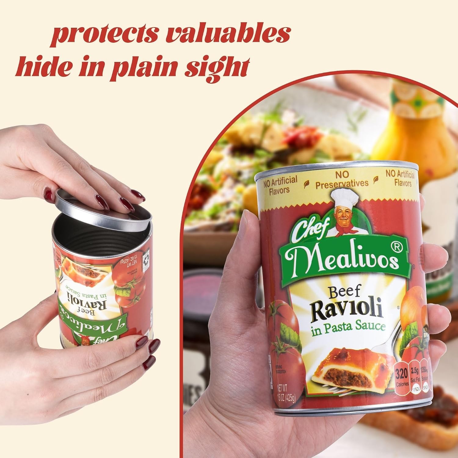 Realistic Fake Can Diversion Safe for Hidden Storage