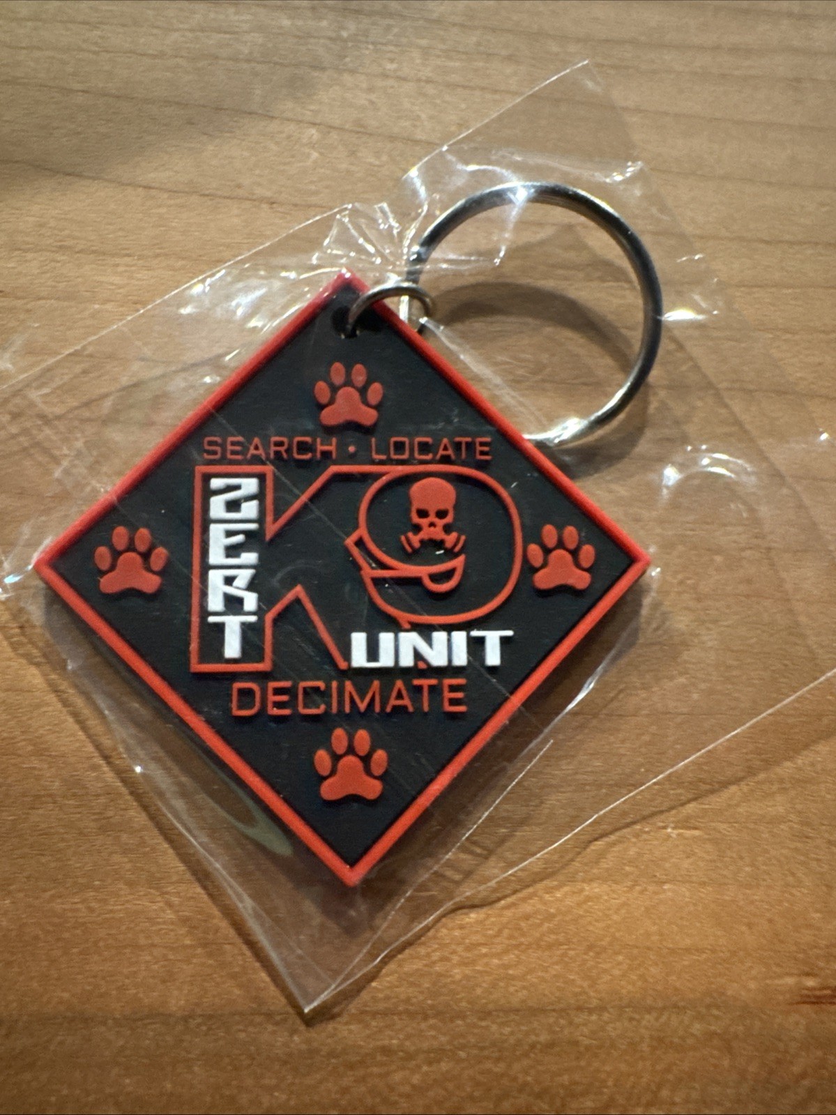 ZERT NATION "K9 Unit Search*Locate*Decimate" Morale Keychain