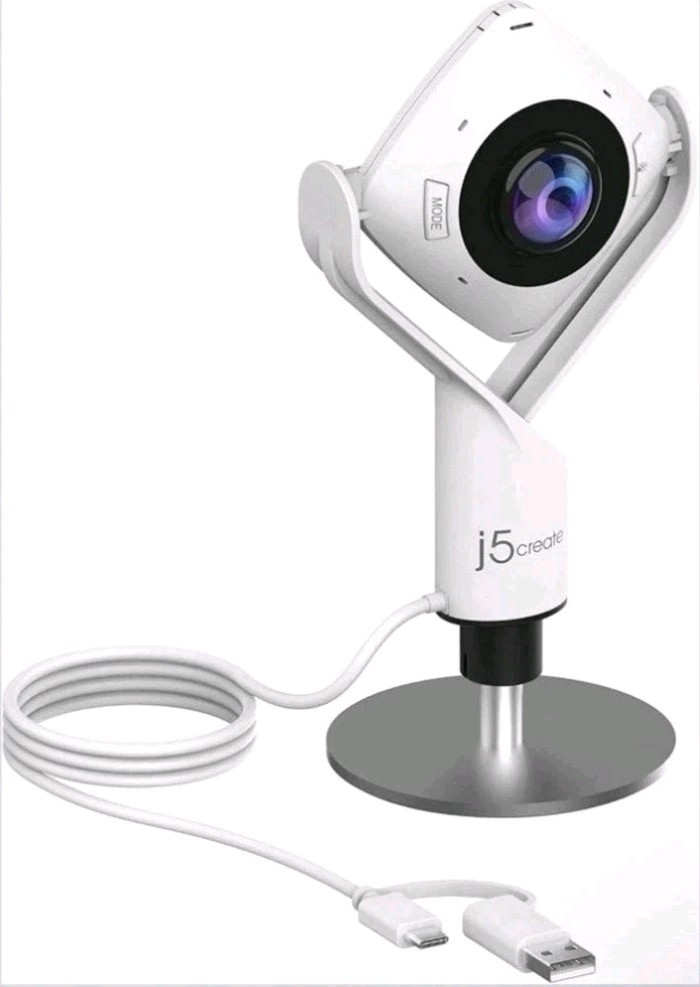 j5create 360 Degree All Around Meeting Webcam - 1080P HD Video Conference Camera