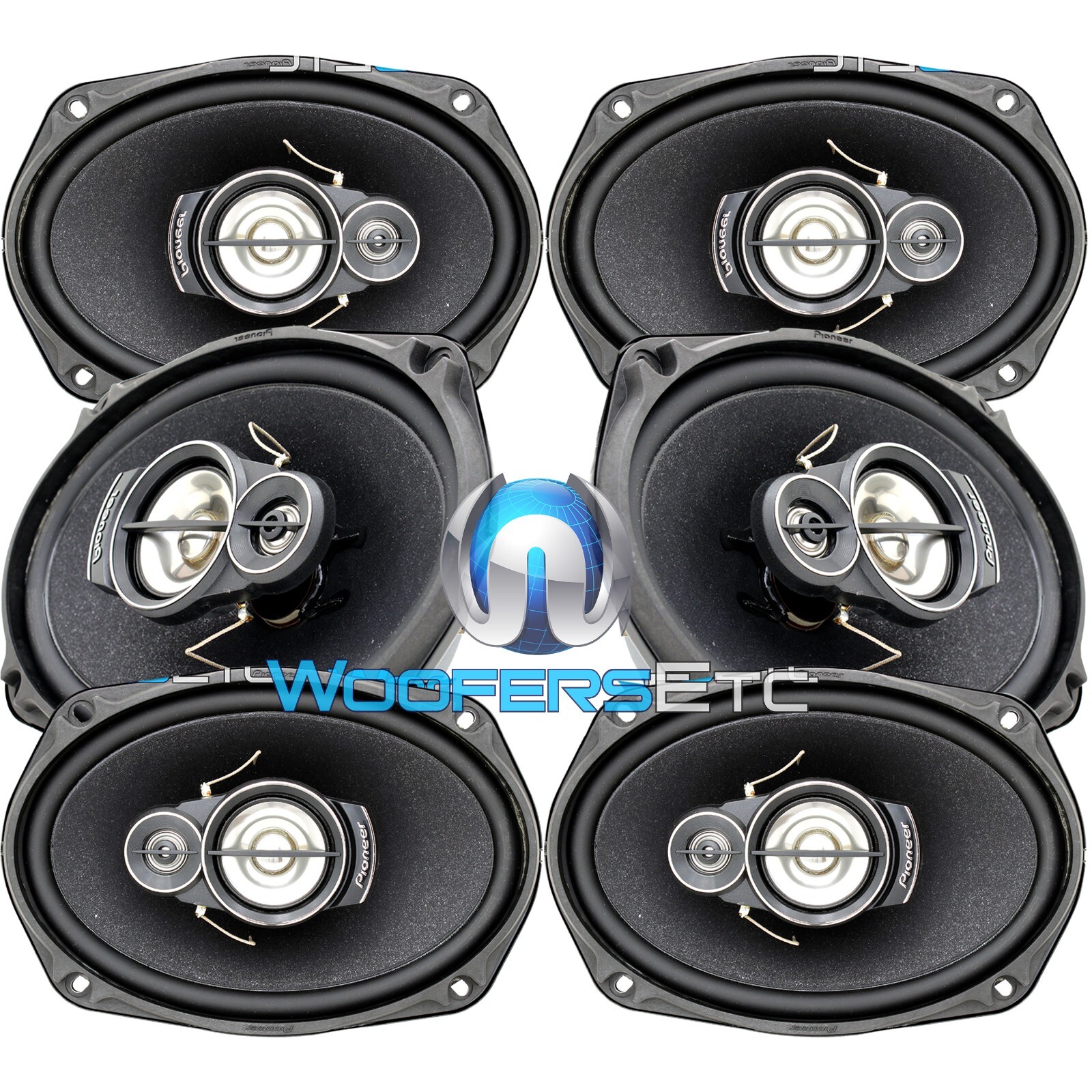 6 PIONEER TS-A6976 6x9" 3-WAY 1650W LOUD CAR AUDIO STEREO AMPLIFIER SPEAKERS NEW