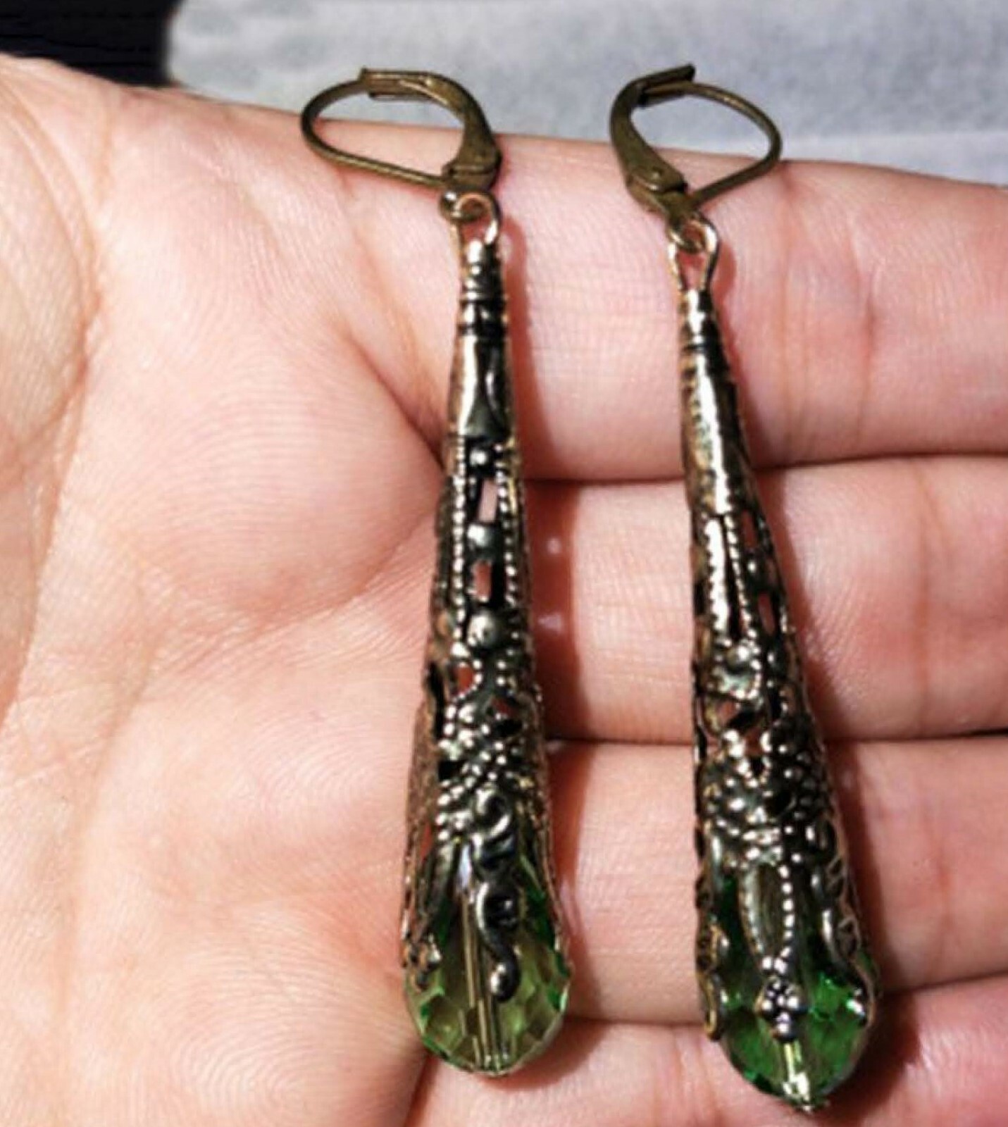 Vintage Style Crystal Water Drop Earrings