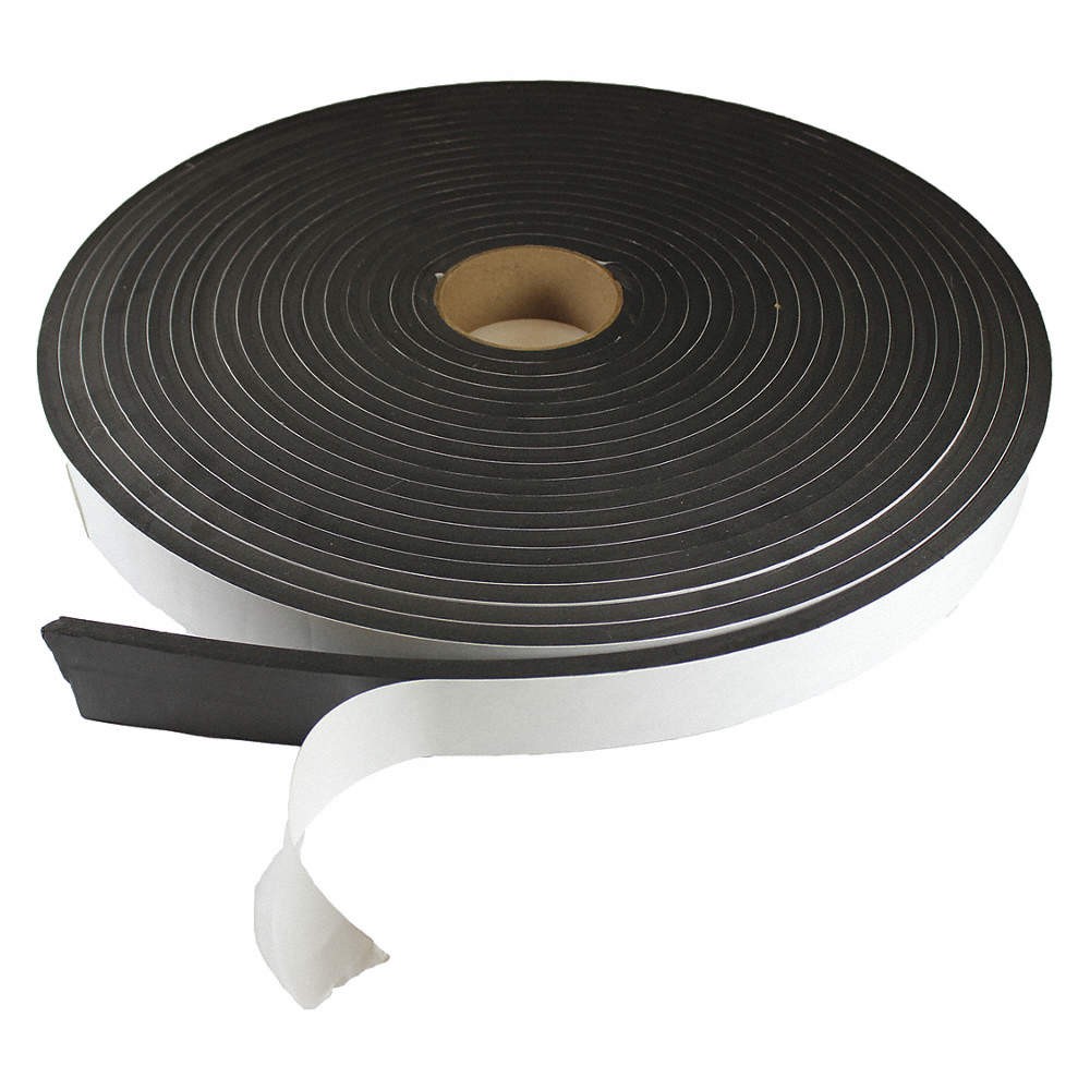 GRAINGER APPROVED CNES59116X2X50T EPDM Neoprene SBR Strip,L 50 ft,Black 6YHD7