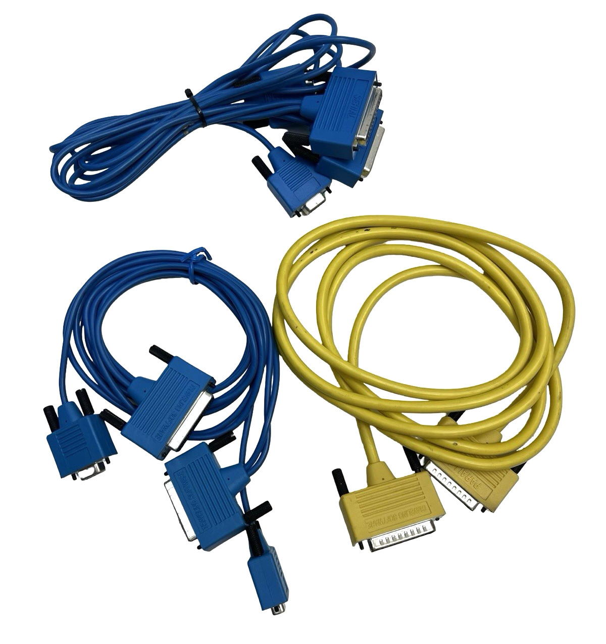 Traveling Software Cables Serial Parallel Yellow Blue