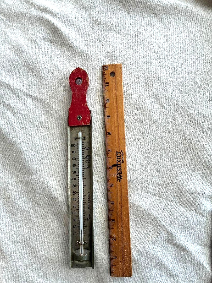 Vintage Taylor Stainless Steel Candy and Jelly Thermometer with Original Box USA
